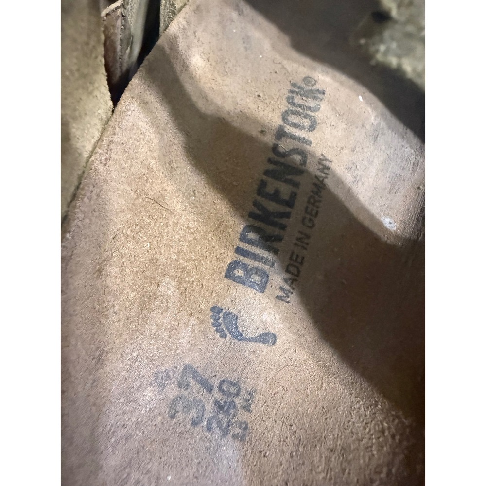 Birkenstock Franca Olive Green Nubuck Leather Strappy Sandals Womens 37 L6 M4 - Picture 7 of 9